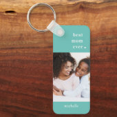 1つの最高の編集可能カラーカスタムフォトキーチェーン キーホルダー (正面)