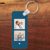 1つの最高の編集可能カラーカスタムフォトキーチェーン キーホルダー (裏面)