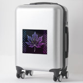 1つの木の葉のデザインエレガント格子側面14"x14 シール (スーツケース)