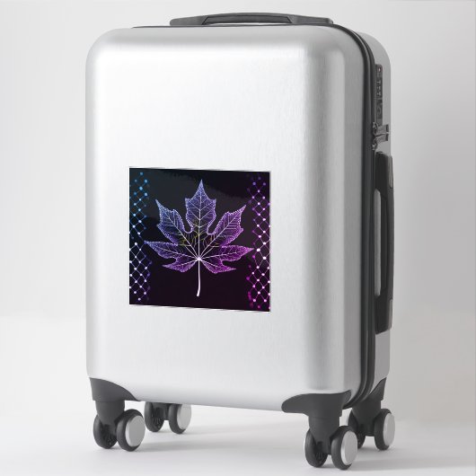 1つの木の葉のデザインエレガント格子側面14"x14 シール (スーツケース)