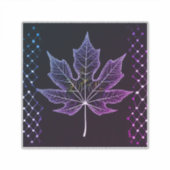 1つの木の葉のデザインエレガント格子側面14"x14 シール (正面)