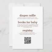 1つの森の動物のベビーシャワーのすべて 招待状 (裏面)