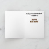 1つの業積のユーモアのあるなバースデー・カード カード (内部)