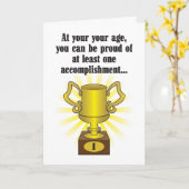 1つの業積のユーモアのあるなバースデー・カード カード (黄色い花)