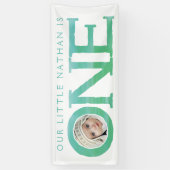 1つの歳の写真の第1誕生会の旗 横断幕 (縦)