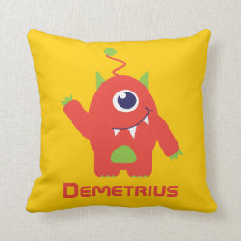 1つの注目された外国のオレンジ及び黄色の子供の枕 クッション