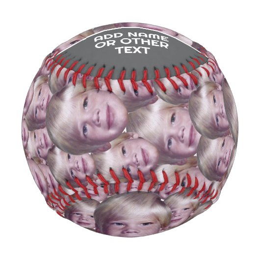 1つの浮動ヘッドフォトをパターン全体に追加 野球ボール (裏面)