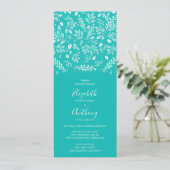 1つの海のガラスの中のすべての植物性の結婚式招待状 招待状 (スタンド正面)