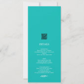 1つの海のガラスの中のすべての植物性の結婚式招待状 招待状 (裏面)