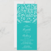 1つの海のガラスの中のすべての植物性の結婚式招待状 招待状 (正面)