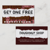 1つの無料ドーナツを手に入れる ロイヤリティカード (正面/裏面)