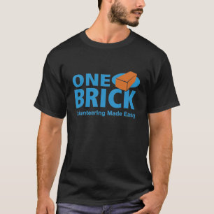 1つの煉瓦ロゴの暗闇のティー Tシャツ