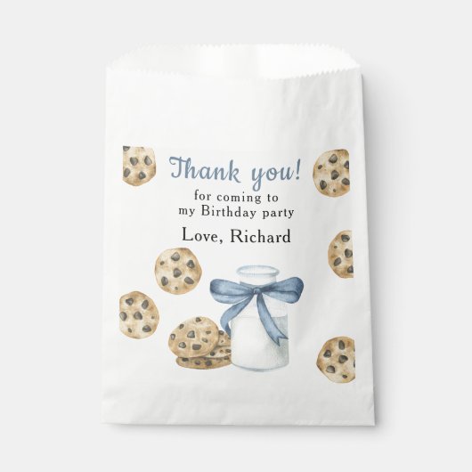 1つの甘いクッキーとミルク誕生日ありがとう フェイバーバッグ (正面)
