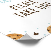 1つの甘いクッキーの誕生日パーティーのお気に入りの署名 ポスター (角)