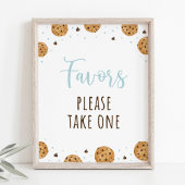 1つの甘いクッキーの誕生日パーティーのお気に入りの署名 ポスター