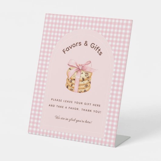 1つの甘いクッキーガールファースト誕生日ギフト好意 台座サイン (正面)