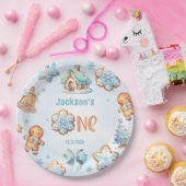 1つの甘いクッキーボーイクリスマス1歳の誕生日 ペーパープレート (パーティー)
