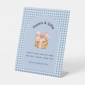 1つの甘いクッキーボーイ最初の誕生日ギフト好意 台座サイン (正面)