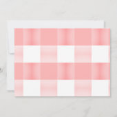 1つの甘いピーチピンクの女の子の写真1st誕生日 招待状 (裏面)