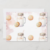 1つの甘いミルクとクッキー最初の誕生日写真 招待状 (裏面)