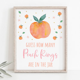 1つの甘い桃の数を推測ゲーム ポスター