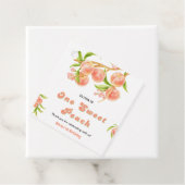 1つの甘い桃の果実1st誕生日ありがとう フェイバータグ (インサイチュ)