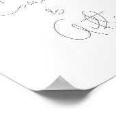 1つの甘い桃の誕生日カードとギフト ポスター (角)