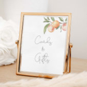 1つの甘い桃の誕生日カードとギフト ポスター