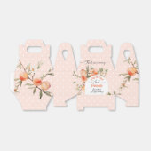 1つの甘い桃1歳の誕生日パーティー フェイバーボックス (折り畳みなし)