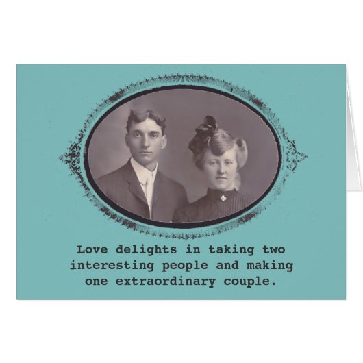 1つの異常なカップルのヴィンテージの写真 (正面横)