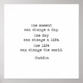 1つの瞬間は、1日の仏引用文を変更できる ポスター (正面)