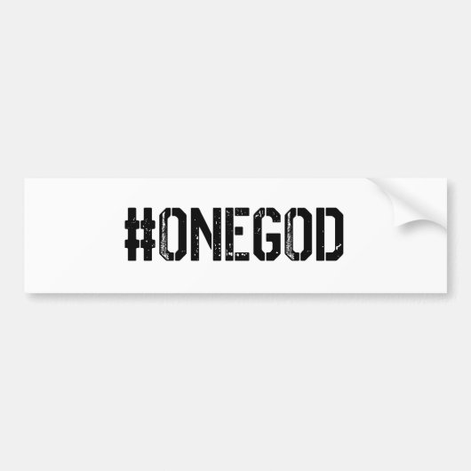 1つの神のバンパーステッカー バンパーステッカー (正面)