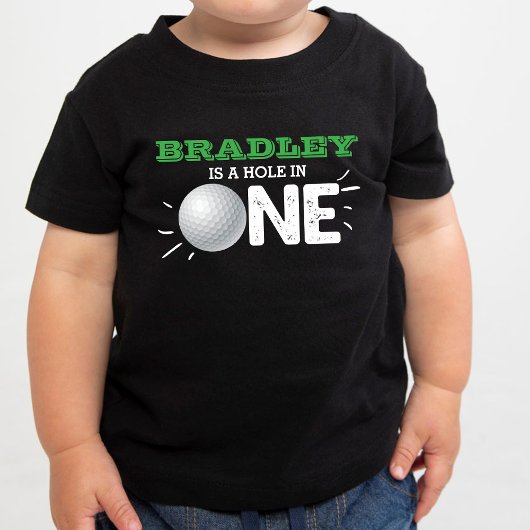 1つの穴 |ゴルフ1stバースデーパーティー ベビーTシャツ