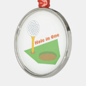 1つの穴 メタルオーナメント (左)