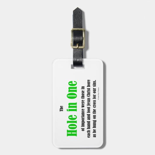 1つの穴 ラゲッジタグ (正面縦)