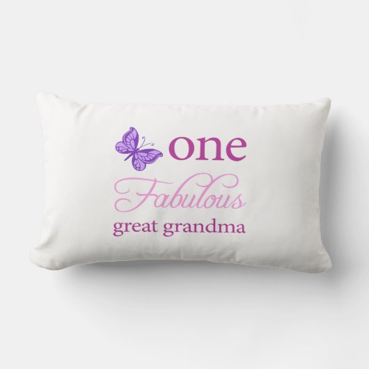 1つの素晴らしい素晴らしおばあちゃん ランバークッション (正面)
