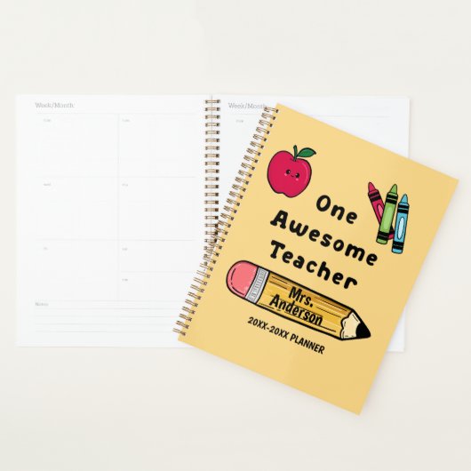 1つの素晴らし先生教室での評価 プランナー手帳 (ディスプレー)