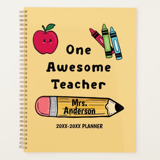 1つの素晴らし先生教室での評価 プランナー手帳 (正面)