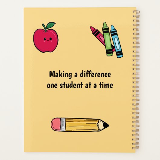 1つの素晴らし先生教室での評価 プランナー手帳 (裏面)