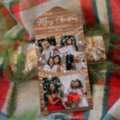 1つの素朴クリスマスカードにクリスマス5の写真すべて オールインワン招待状