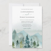 1つの素朴山の目的地の結婚式のすべてで 招待状 (正面)