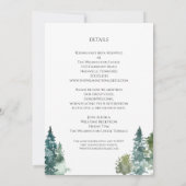 1つの素朴山の目的地の結婚式のすべてで 招待状 (裏面)