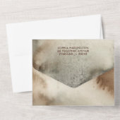 1つの素朴結婚式ですべて招待QRコードRSVP オールインワン招待状 (裏面)