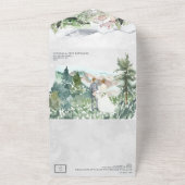 1つの素朴結婚式でマウンテンブドウ園すべてを招待 オールインワン招待状 (外側)