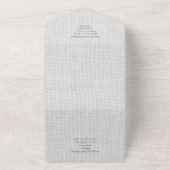 1つの素朴結婚式で緑の森をすべて招待 オールインワン招待状 (外側)