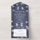 1つの素朴結婚式の出欠 オールインワン招待状 (内側)