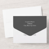 1つの素朴結婚式招待状で木材をすべて照明 オールインワン招待状 (裏面)