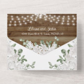 1つの素朴結婚式招待状 オールインワン招待状 (裏面)