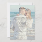 1つの結婚にカスタムほこりっぽい 招待状 (裏面)