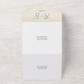 1つの結婚フローラ素朴招待状 オールインワン招待状 (外側)